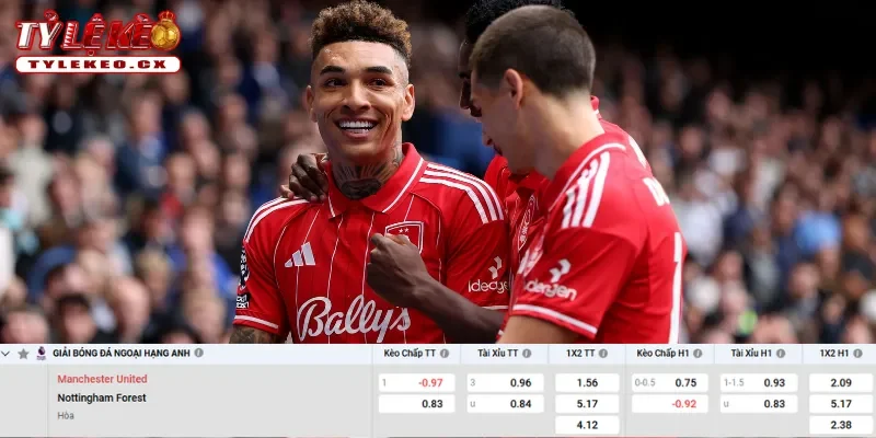 Chi tiết kèo Man United vs Nottingham Forest
