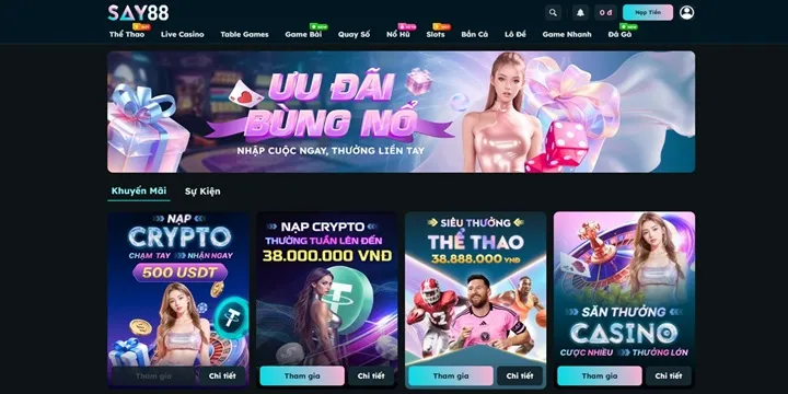 Say88 - Thiên Đường Giải Trí Thưởng Cao & Nhiều Quà Khủng 4 Khuyến mãi Say88 nâng cao trải nghiệm cho bet thủ